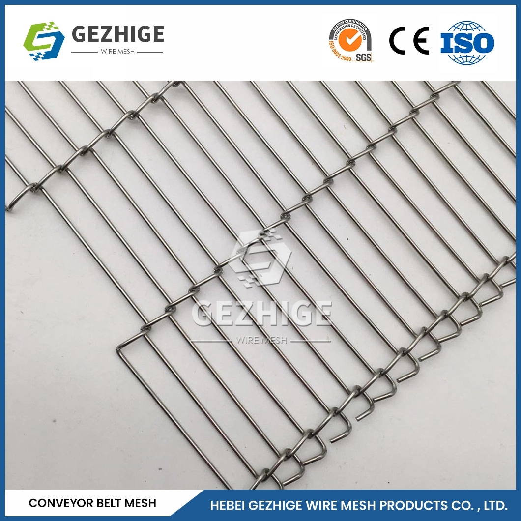 Gezhige Food Grade 304 316 Stainless Steel Metal Spiral Conveyor Belt Mesh Band for Oven